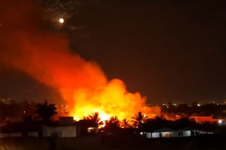 Vídeo: incêndio atinge região de Arniqueira e mobiliza Corpo de Bombeiros