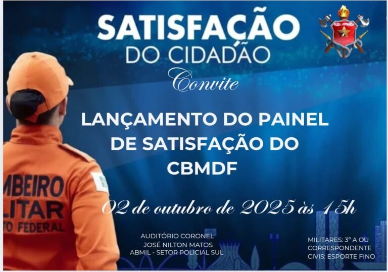 Bombeiros do DF lançam painel inédito de satisfação do cidadão