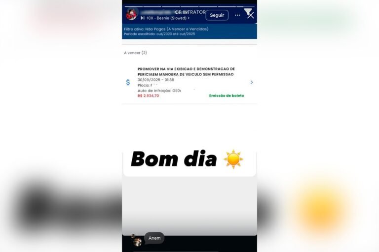 Chevette em duas rodas rende multa de R$ 3 mil a motorista no DF