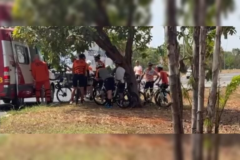 Ciclista é atingido com barra de ferro no rosto durante treino no DF