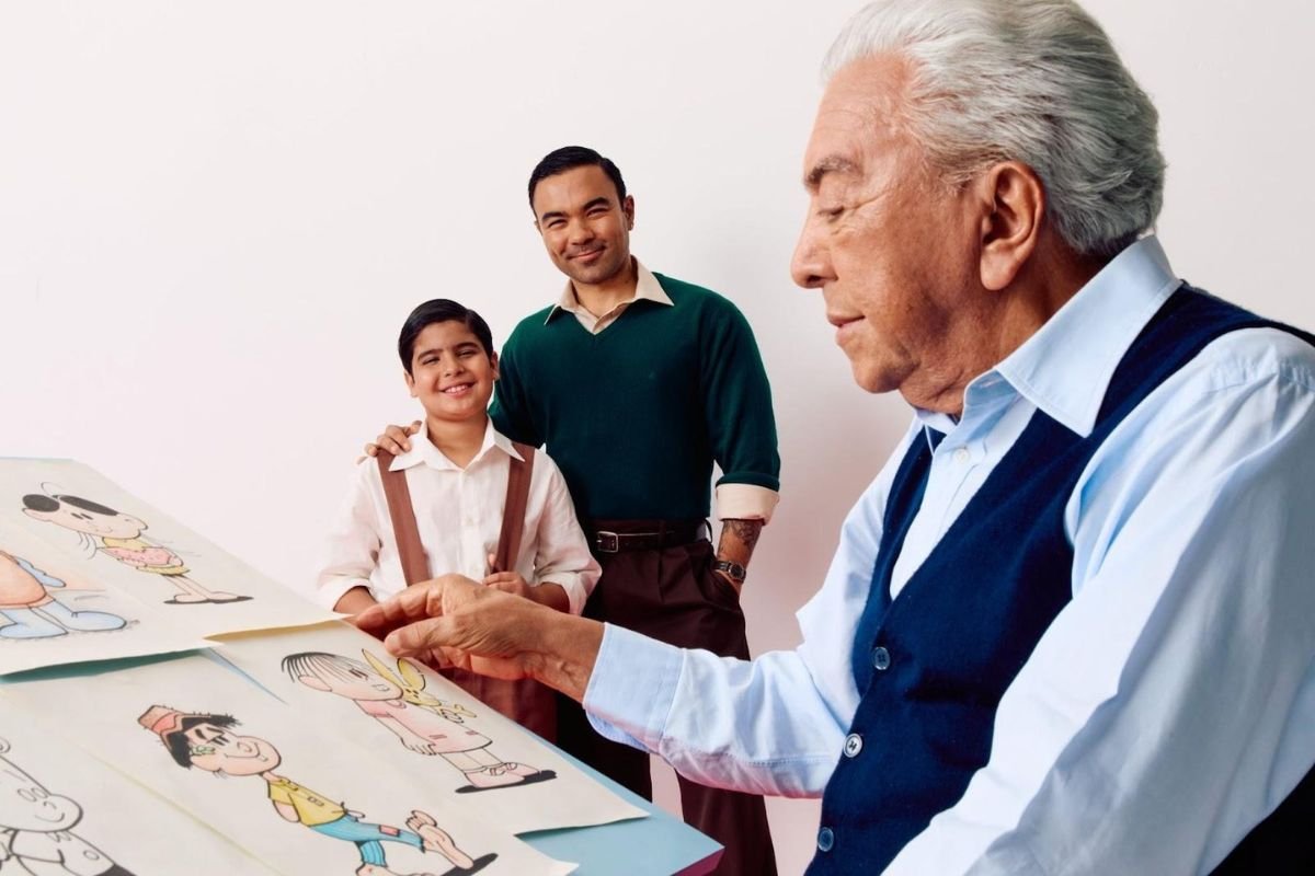 Mauricio de Sousa se emocionou ao ver o filho interpretá-lo no cinema