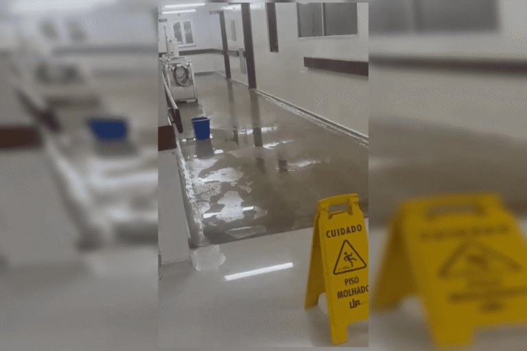 Vídeo: chuva alaga parte do Hospital Materno Infantil de Brasília