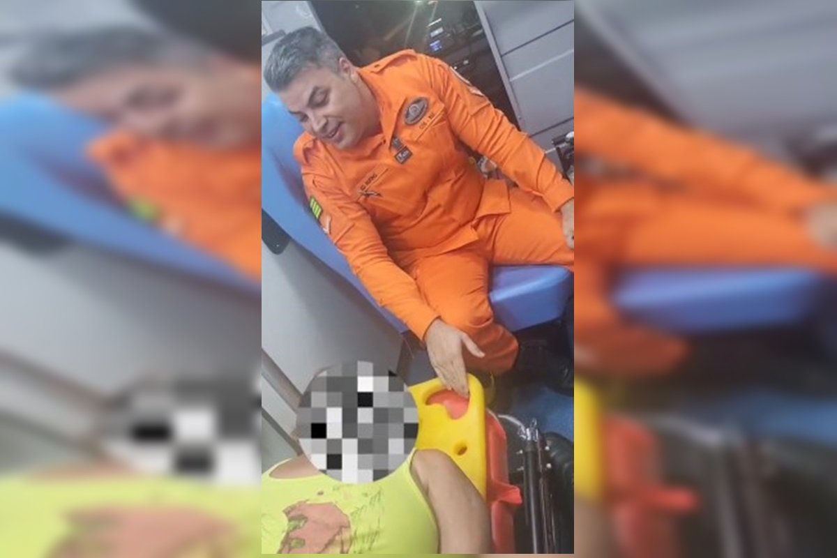 bombeiro canta para acalmar paciente em crise