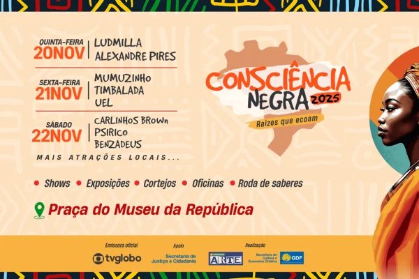 Consciência Negra no DF terá programação repleta de shows gratuitos
