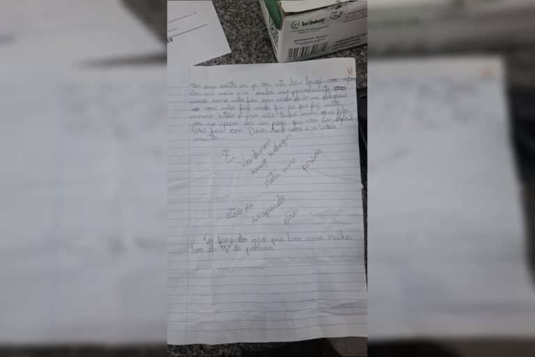 Homem escreve carta em que confessa ter executado senhor de 71 anos