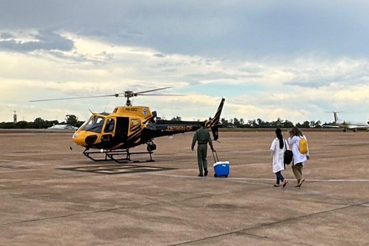 Corrida contra o tempo leva coração para transplante ao HFA