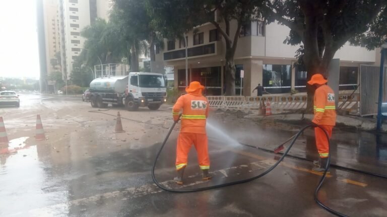 SLU executa ação imediata de limpeza após queda do Torre Palace