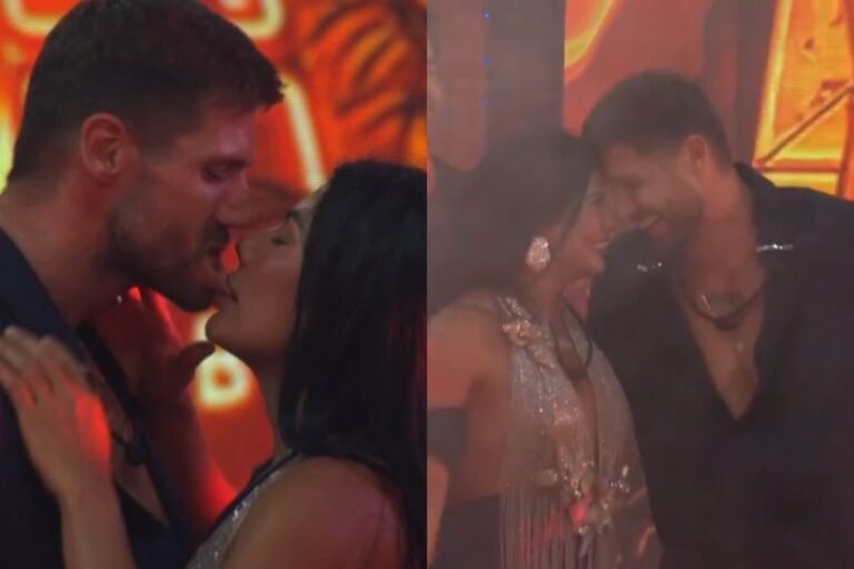BBB 26: veja momento em que Jonas e Marciele se beijam em festa