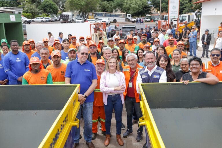 Celina Leão inaugura papa-entulho no Riacho Fundo e reforça limpeza no DF
