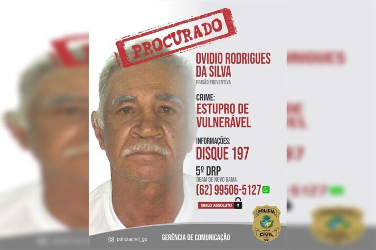 Polícia procura homem de 71 anos que estuprou criança no Entorno do DF