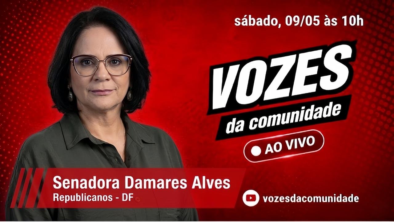 Damares Alves participa do Vozes da Comunidade neste sábado (09)